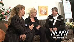 A family with a mature woman has hardcore sex with a German housewife.