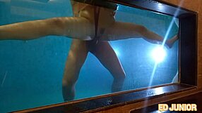 Latina Brunette Delivers Intense Underwater Blowjob To Ed Junior