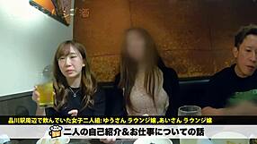 Japanese amateur gets a facial in a hot blowjob scene