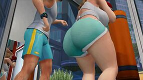 fat ass girlfriend rides and sucks cock during gym workout