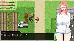 Getting that sexy red bikini from another girl in the countryside