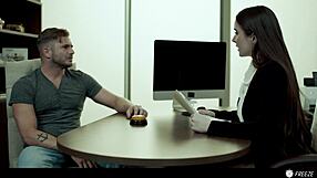 Nathan undresses Hazel Moore for frozen-time fucking