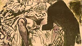 vintage erotic art featuring retro cartoon anime