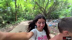 Stepsister brought to abandoned house and fucked overlooking the sea.