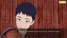 Charming redhead waitress with big tits gets fucked passionately