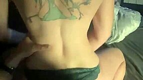 pretty babysitter pale tattooed gets her little 18+ pussy fucked by a big cock in reverse cowgirl in front of porn atno