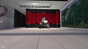 Jenn Fucks Maggie in Bedroom with Huge Tits and Cock