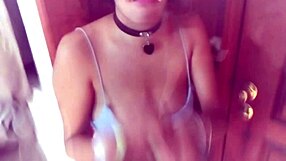 Tied bunny BDSM girl toyed rough and hard.