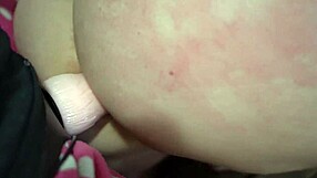 Femdom pegging and spanking - standing cumshot