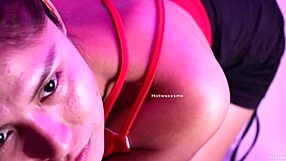 look at this argentinian slut bent over, pussy wet