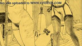 vintage erotic art featuring retro cartoon anime