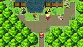 Getting that sexy red bikini from another girl in the countryside