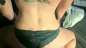 pretty babysitter pale tattooed gets her little 18+ pussy fucked by a big cock in reverse cowgirl in front of porn atno