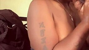 oh wow, stepsister sucks 11 inches of big black cock!