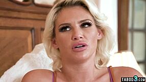 charli phoenix, the blonde milf mother-in-law, masturbates then fucks a monster cock