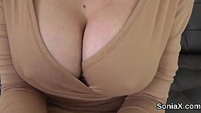 Look at Lady Sonia flaunting her massive globes!