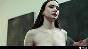 Nathan undresses Hazel Moore for frozen-time fucking