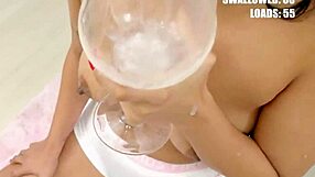 Pris Angel Swallows Huge Cumshots in Blowbang