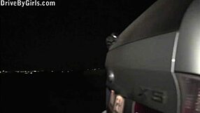 Public Cumshot Through Car Window to Blonde Girl's Face 😏