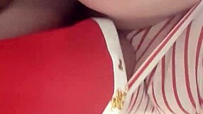 Latina cums to christmas music