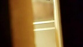 Spying on prostitute shaving her hairy pussy intensely