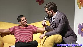 orgy loving gay hunk gets tagteamed with anal blowjob and assfucking