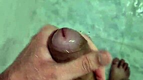 Twink masturbates in the shower and the neighbor watches