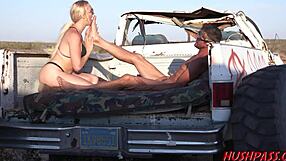 Pretty Paisley Rides Monster Cock In The Pickup Truck Bed!