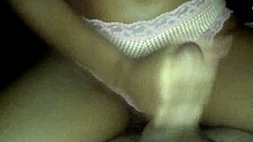 I watch my skinny latina wife cum in her panties while jerking off
