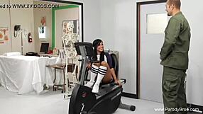 Sexy Brunette Handjob With Parody Babe!