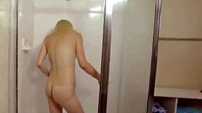 brother spies on sister bathing, they end up fucking