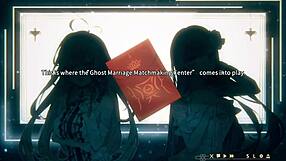 Luna delivers intense blowjob in ghost marriage hentai game.