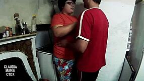 Fat couple blowjob scene