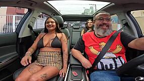 Bia Santana dives onto the pilot's cock during casting.