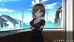 Luna delivers intense blowjob in ghost marriage hentai game.