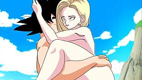 dragon ball hentai number 18 fucks goku hard