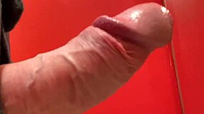 new bathrobe couldn't stay on as teasing led to dripping cumshot chaos