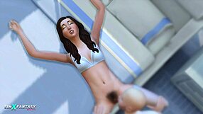 liberty lee, the sims bride, gets a cumshot wedding