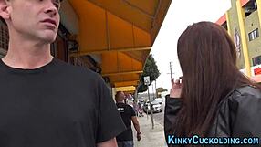 Domina cumswaps cuckold with big cock