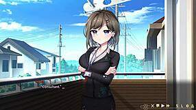 Luna delivers intense blowjob in ghost marriage hentai game.