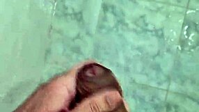 young twink jerks off in the shower