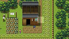 In the hentai game episode 6, the tanned girl Natsuki gets her clothes ripped by the weird guy demanding a sexy striptease with big tits exposed