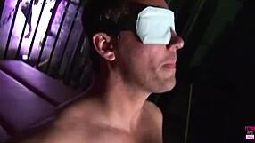 Two hotties are licking and sucking in a dark room. They ride big cocks rough and get cumshots.