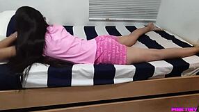 Homemade amateur Latina tricked into wild cock riding!