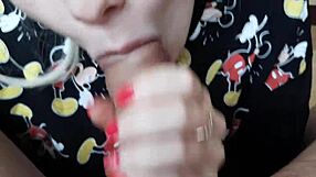 I got a blowjob from miki mouse, she kissed my feet and sucked with her blue eyes staring