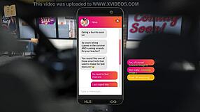 Teacher with big tits and ass in summer heat