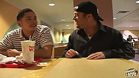 Girl caught by police gets deep anal search and cum facial