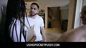 Teen introduces stepdad to her flexible friend for sex