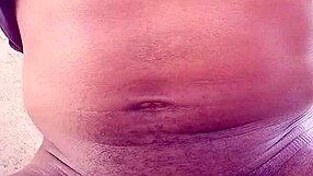 Moaning While Stroking My Big Black Cock Outdoors