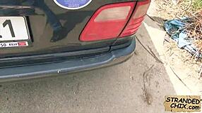 Amazing teen Belle Claire fucked hard in public